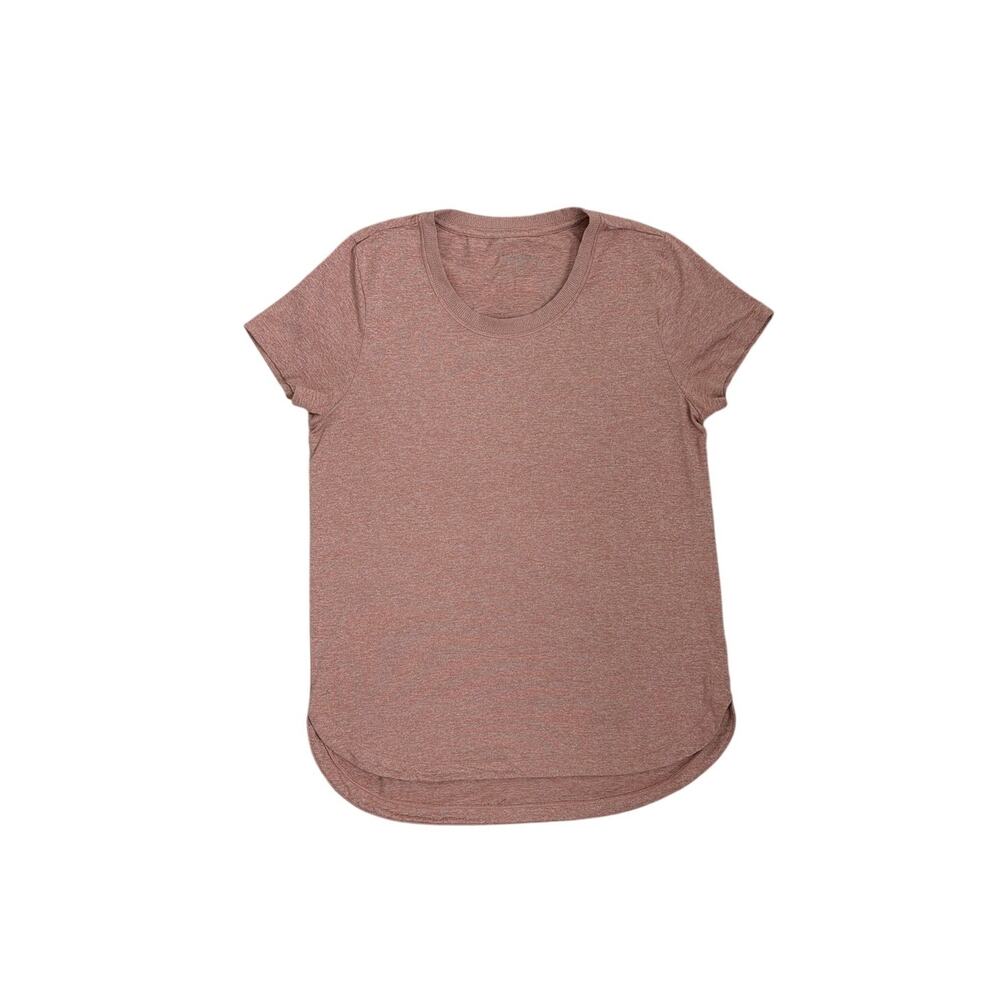 Athleta Short Sleeve Mauve Pink Crew Neck Athletic Shirt Size Small